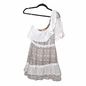 For Love and Lemons “Lovebird Lace” minidress